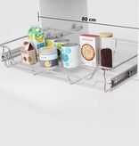 VidaXL Draadmanden uittrekbaar 2 st 800 mm zilverkleurig