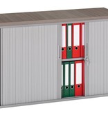 ABC Kantoormeubelen Roldeurkast 72,5x120x43cm staal met slot. Kleuren: wit, zwart aluminium, antraciet en grijs.