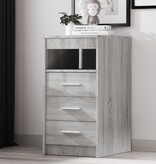 VidaXL Ladekast 40x50x76 cm bewerkt hout grijs sonoma eikenkleurig