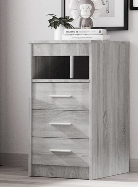 VidaXL Ladekast 40x50x76 cm bewerkt hout grijs sonoma eikenkleurig