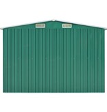 vidaXL Tuinschuur 257x779x181 cm gegalvaniseerd staal groen