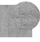 vidaXL Vloerkleed PAMPLONA shaggy hoogpolig modern 160x160 cm grijs