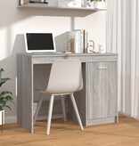 VidaXL Bureau 100x50x76 cm bewerkt hout grijs sonoma eikenkleurig