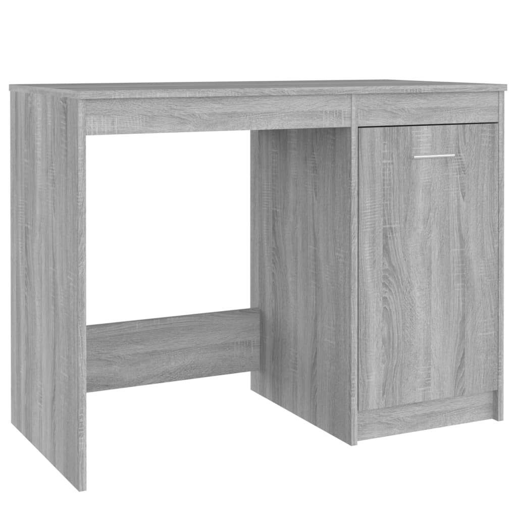 VidaXL Bureau 100x50x76 cm bewerkt hout grijs sonoma eikenkleurig