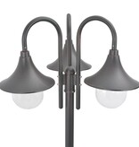 vidaXL Paalverlichting tuin E27 220 cm aluminium brons 3-delig