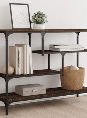 VidaXL Wandtafel 100x30x75 cm bewerkt hout bruineikenkleurig