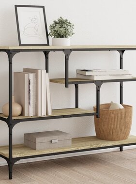 VidaXL Wandtafel 100x30x75 cm bewerkt hout sonoma eikenkleurig