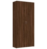 vidaXL Schoenenkast 80x35,5x180 cm bewerkt hout bruin eikenkleur