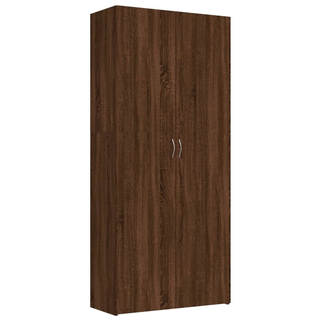 vidaXL Schoenenkast 80x35,5x180 cm bewerkt hout bruin eikenkleur