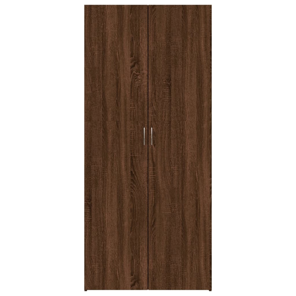 vidaXL Schoenenkast 80x35,5x180 cm bewerkt hout bruin eikenkleur