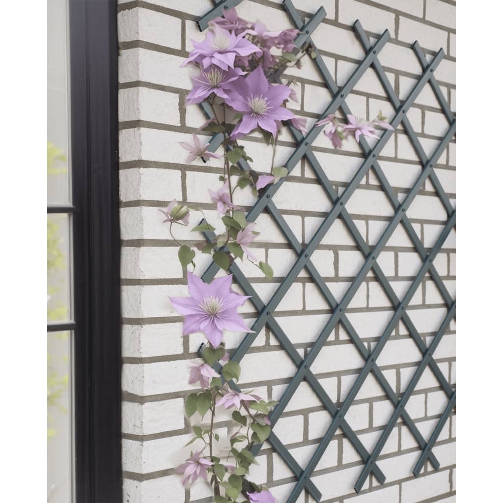 VidaXL Tuinlatwerk 50x150 cm PVC antracietkleurig