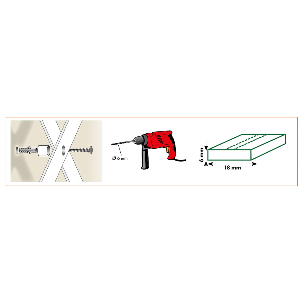 VidaXL Tuinlatwerk 50x150 cm PVC antracietkleurig