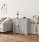 VidaXL Dressoir 80x33x70 cm bewerkt hout grijs sonoma eikenkleurig
