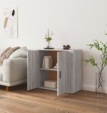 VidaXL Dressoir 80x33x70 cm bewerkt hout grijs sonoma eikenkleurig