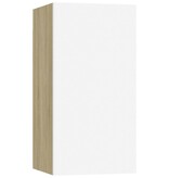 VidaXL Tv-meubelen 2 st 30,5x30x60 cm bewerkt hout wit en sonoma eiken