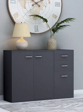 VidaXL Dressoir 105x30x75 cm spaanplaat grijs