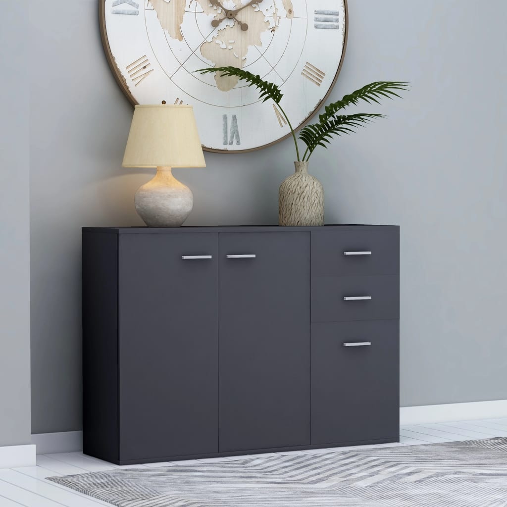 VidaXL Dressoir 105x30x75 cm spaanplaat grijs