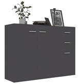VidaXL Dressoir 105x30x75 cm spaanplaat grijs