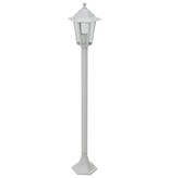 vidaXL Paalverlichting voor tuin E27 110 cm aluminium wit 6 st