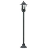 vidaXL Paalverlichting voor tuin E27 110 cm aluminium donkergroen 6 st