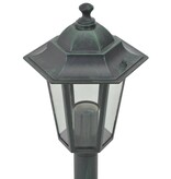 vidaXL Paalverlichting voor tuin E27 110 cm aluminium donkergroen 6 st