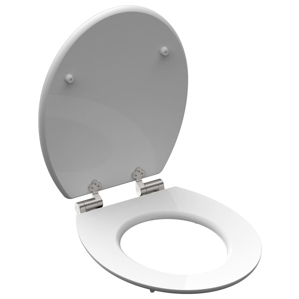 vidaXL Toiletbril met soft-close DIAMOND MDF hoogglans