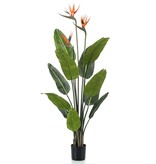 vidaXL Kunstplant met pot en bloemen Strelitzia 120 cm