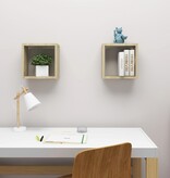 VidaXL Wandschappen kubus 2 st 30x15x30 cm sonoma eikenkleurig