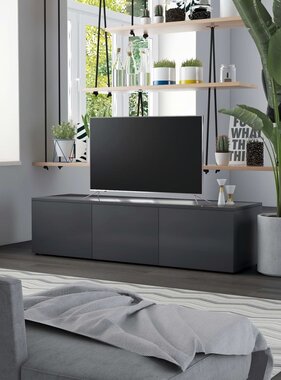 vidaXL Tv-meubel 120x34x30 cm spaanplaat grijs