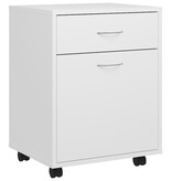 VidaXL Kast verrijdbaar 45x38x54 cm bewerkt hout wit