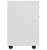 VidaXL Kast verrijdbaar 45x38x54 cm bewerkt hout wit