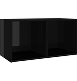 vidaXL Tv-meubel 72x35x36,5 cm spaanplaat hoogglans zwart