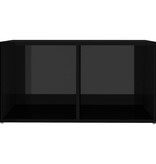 vidaXL Tv-meubel 72x35x36,5 cm spaanplaat hoogglans zwart
