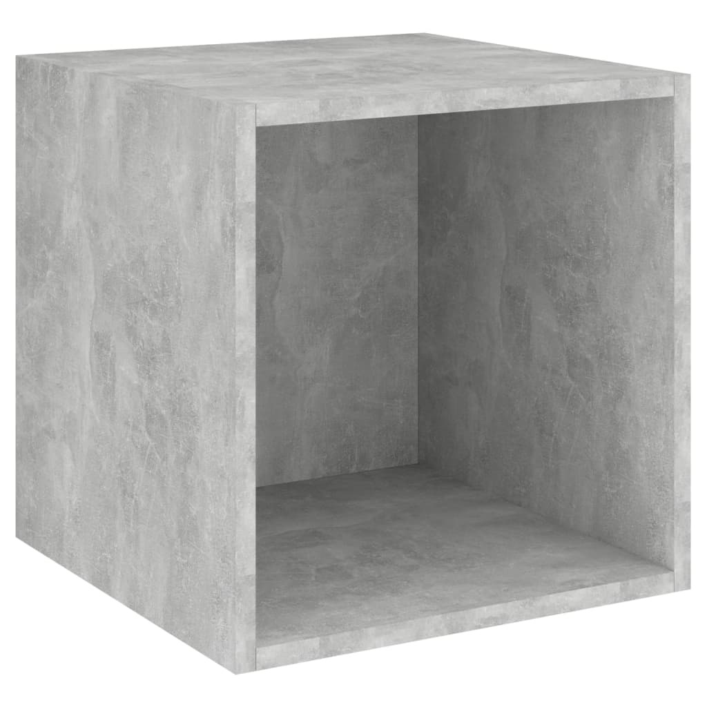 vidaXL Wandkast 37x37x37 cm spaanplaat betongrijs
