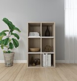 vidaXL Boekenkast/dressoir 66x30x98 cm bewerkt hout wit sonoma eiken