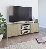 vidaXL Tv-meubel 120x30x37,5 cm bewerkt hout sonoma eikenkleurig