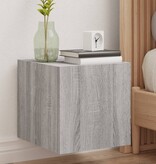VidaXL Tv-wandmeubel met LED-verlichting 30,5x35x30 cm grijs sonoma