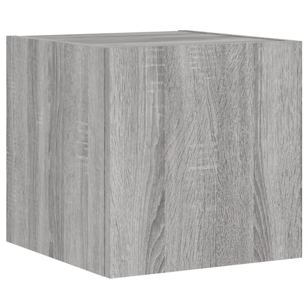 VidaXL Tv-wandmeubel met LED-verlichting 30,5x35x30 cm grijs sonoma