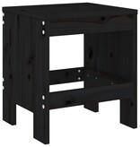 VidaXL Barkrukken 2 st 40x36x45 cm massief grenenhout zwart
