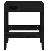 VidaXL Barkrukken 2 st 40x36x45 cm massief grenenhout zwart