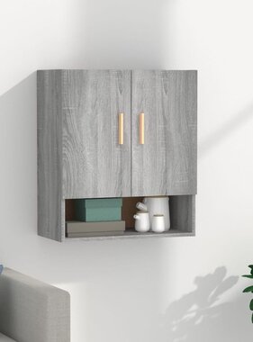 VidaXL Wandkast 60x31x70 cm bewerkt hout grijs sonoma eikenkleurig