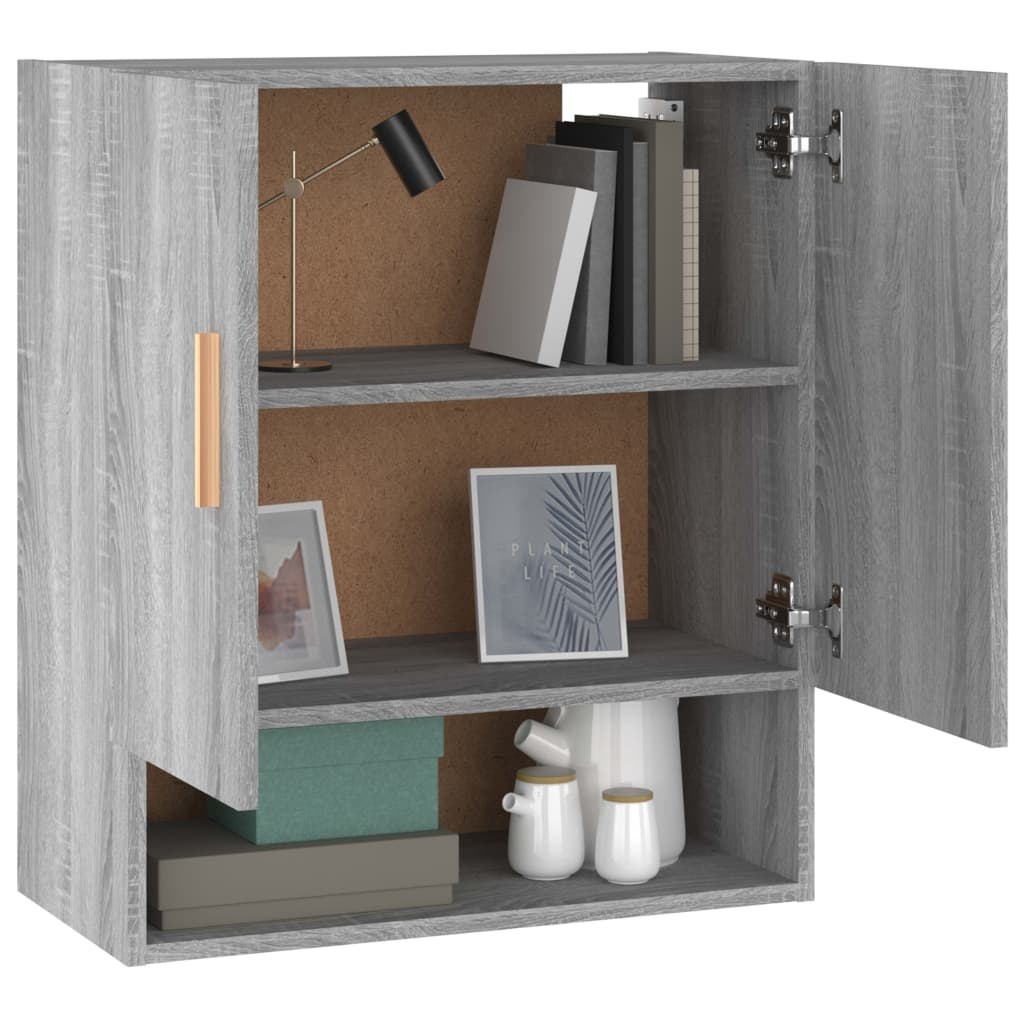 VidaXL Wandkast 60x31x70 cm bewerkt hout grijs sonoma eikenkleurig