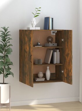 VidaXL Hangkast 69,5x34x90 cm bewerkt hout gerookt eikenkleurig