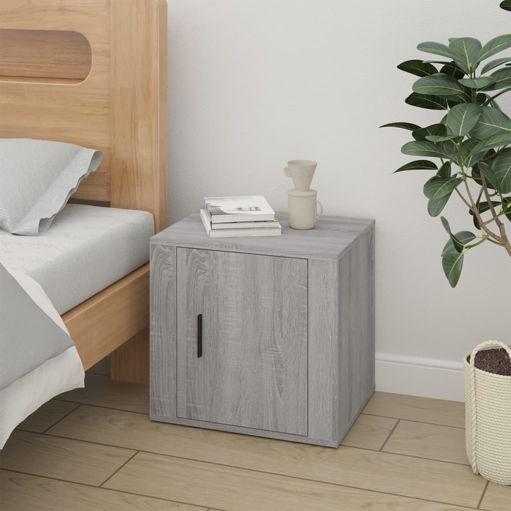 VidaXL Nachtkastje 50x39x47 cm grijs sonoma eikenkleurig