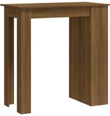 VidaXL Bartafel met opbergrek 102x50x103,5 cm spaanplaat bruineiken