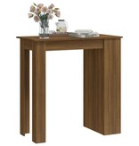 VidaXL Bartafel met opbergrek 102x50x103,5 cm spaanplaat bruineiken