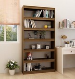 vidaXL Boekenkast/kamerscherm 100x30x200 cm grenenhout honingbruin