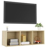 vidaXL Tv-meubel 107x35x37 cm spaanplaat sonoma eikenkleurig