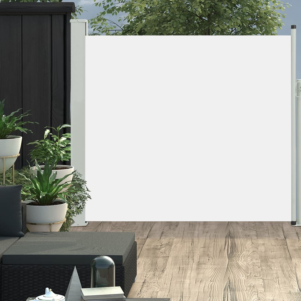 VidaXL Tuinscherm uittrekbaar 170x300 cm crème