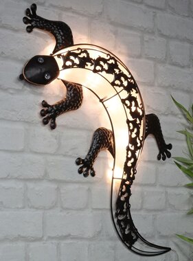 vidaXL Tuinwandlamp Solar Gecko LED